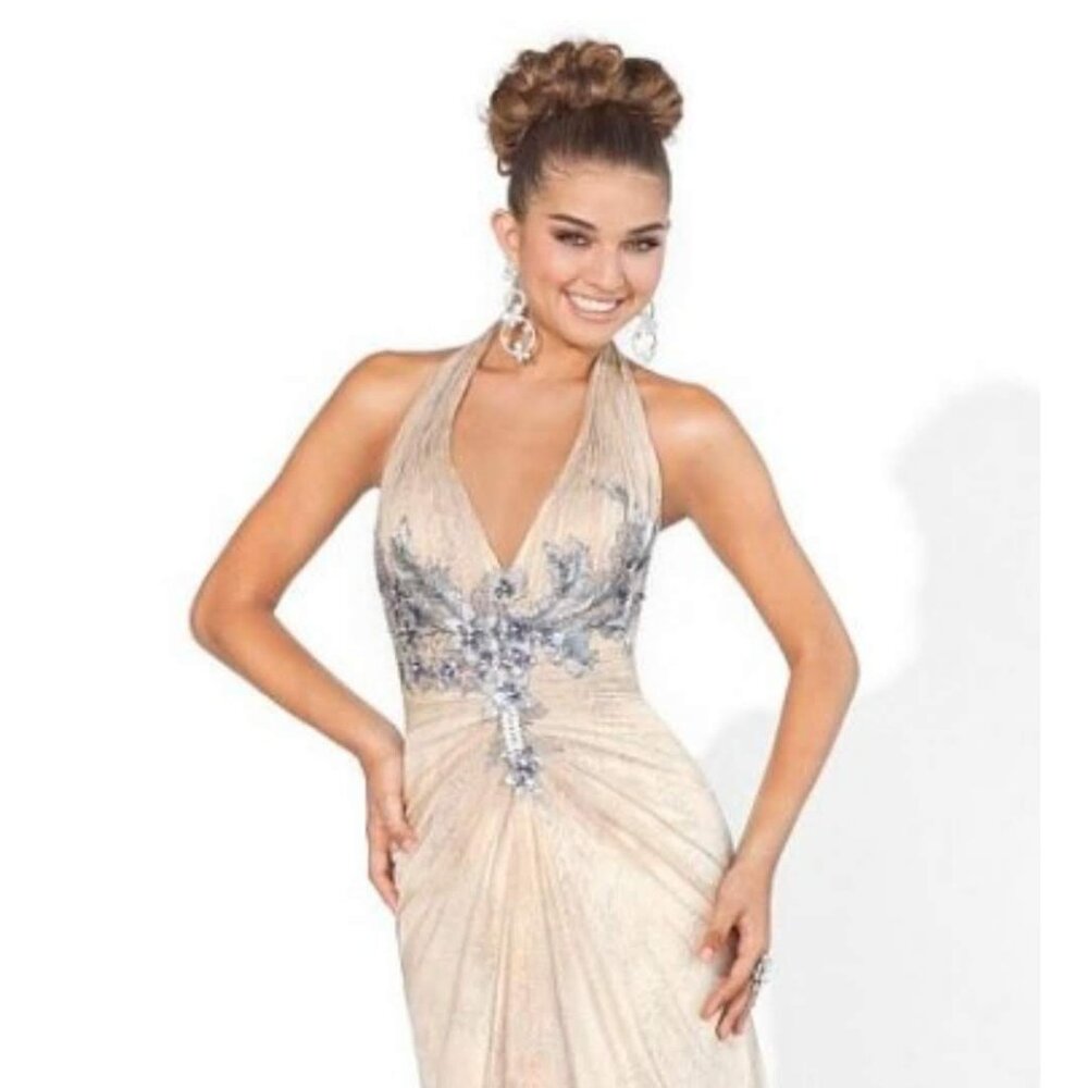 Blush Prom 9368 Size 2 Champagne Prom Dress - Picture 3 of 12